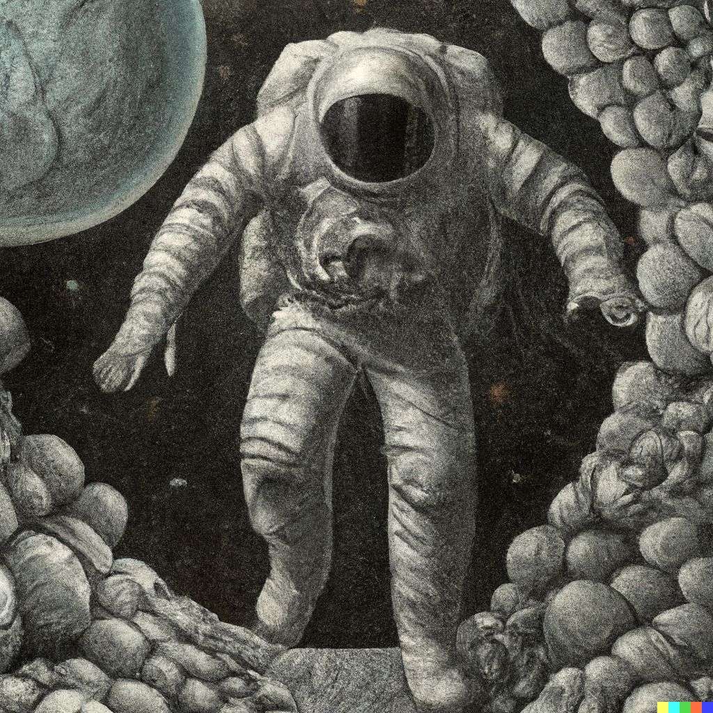 an astronaut, Peter Gric print